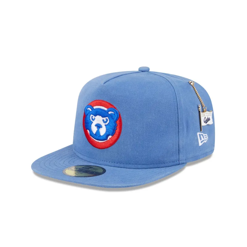 Chicago Cubs Championship Side Flag 59FIFTY A-Frame Fitted Hat sold by New Era