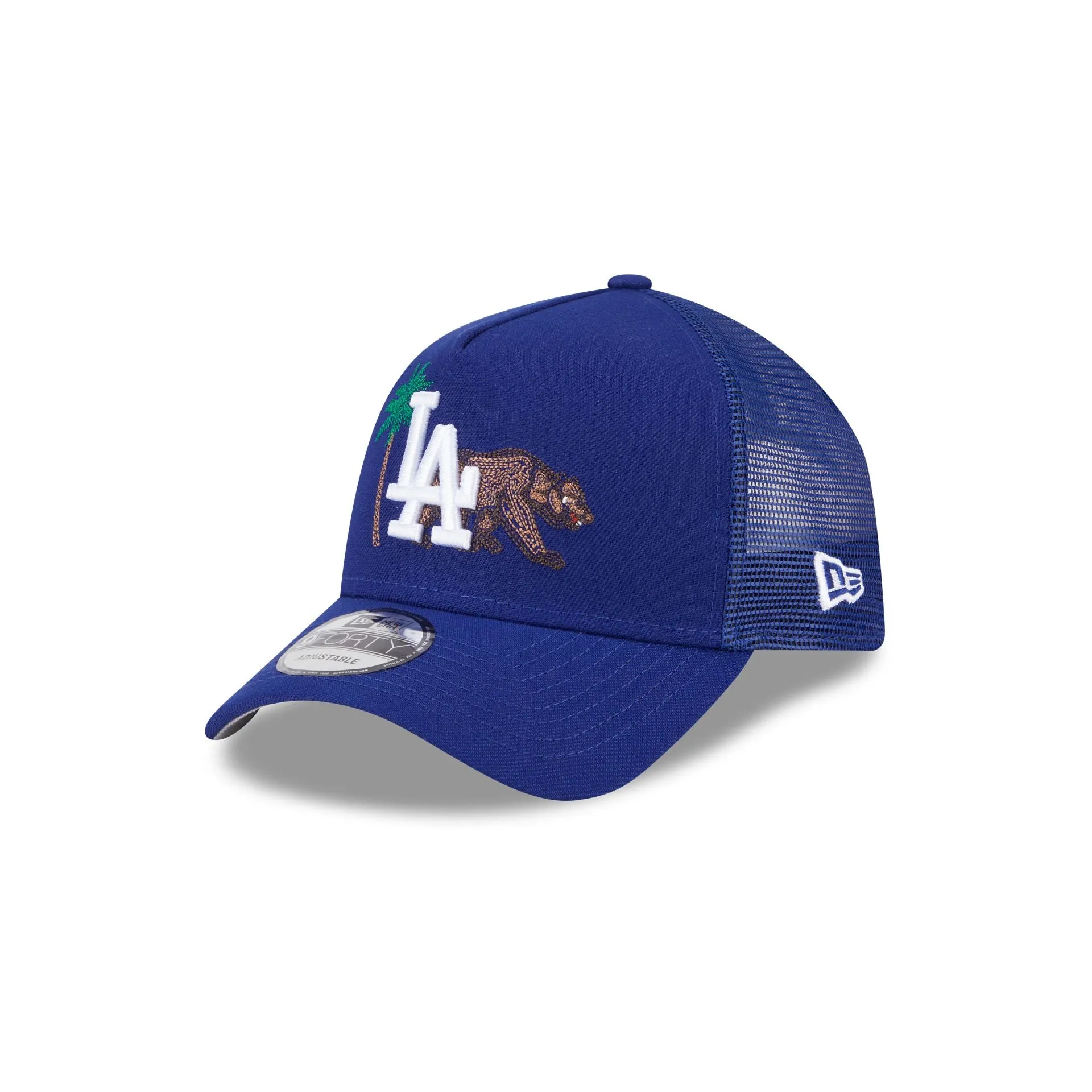 Los Angeles Dodgers State Stitch 9FORTY A-Frame Trucker Hat sold by New Era