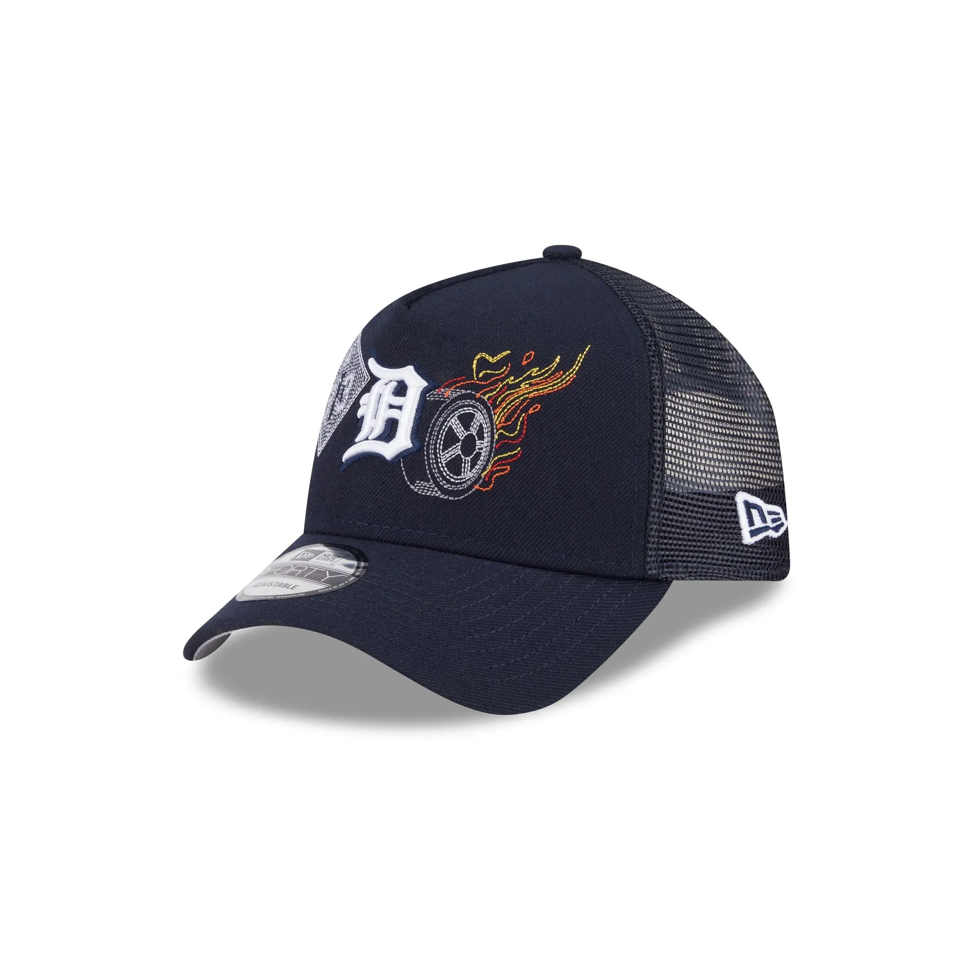 Detroit Tigers State Stitch 9FORTY A-Frame Trucker Hat sold by New Era