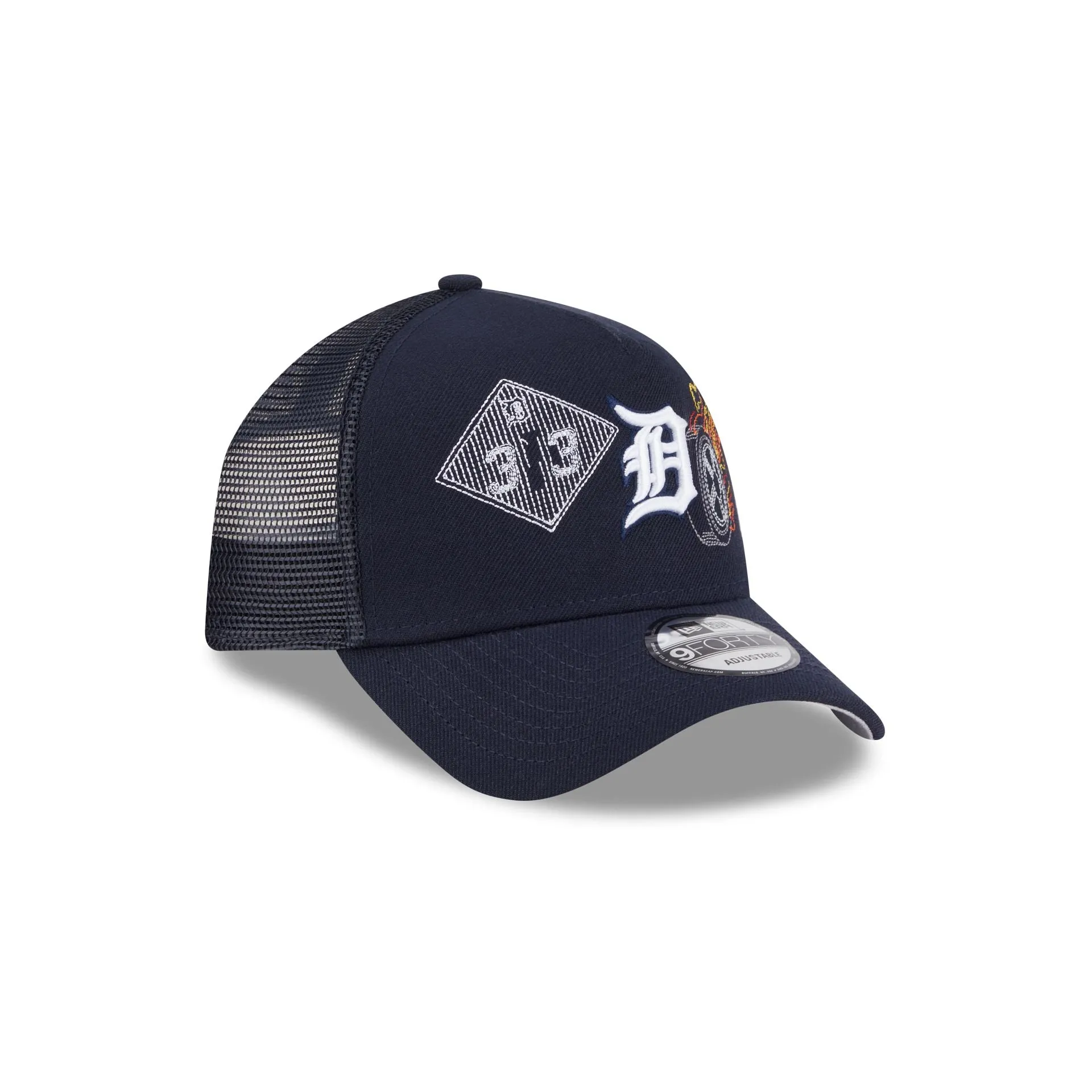 Detroit Tigers State Stitch 9FORTY A-Frame Trucker Hat sold by New Era product image thumbnail 3