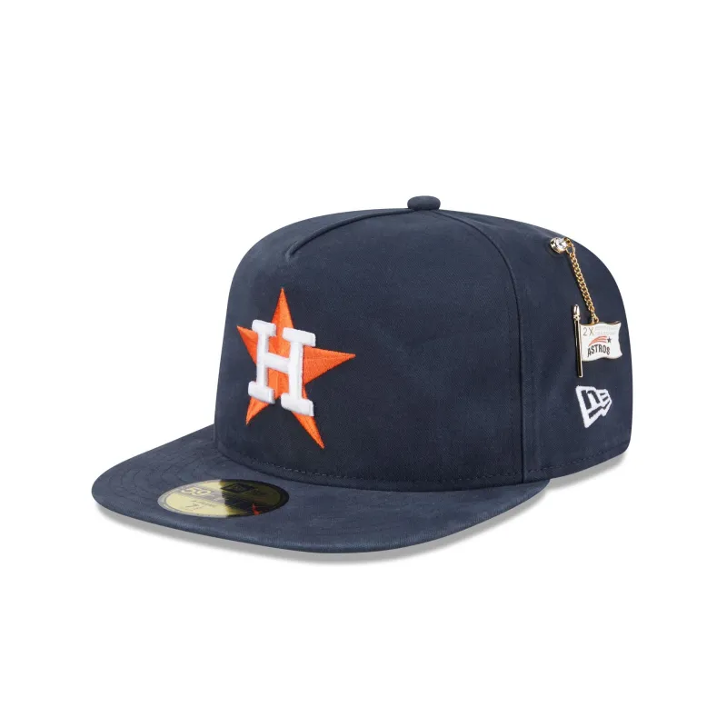 Houston Astros Championship Side Flag 59FIFTY A-Frame Fitted Hat sold by New Era