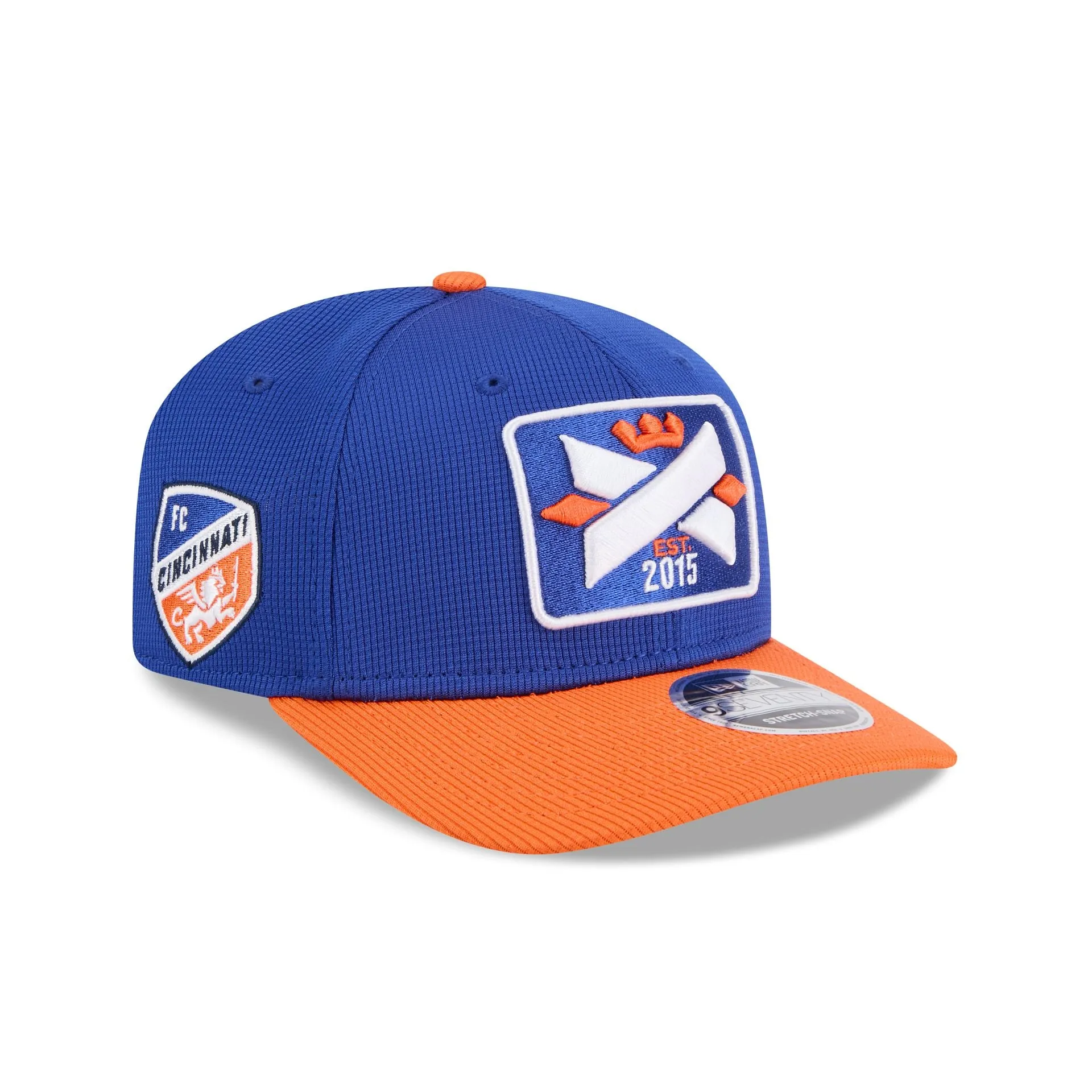 FC Cincinnati 2025 Jersey Hook 9SEVENTY Stretch-Snap Hat sold by New Era