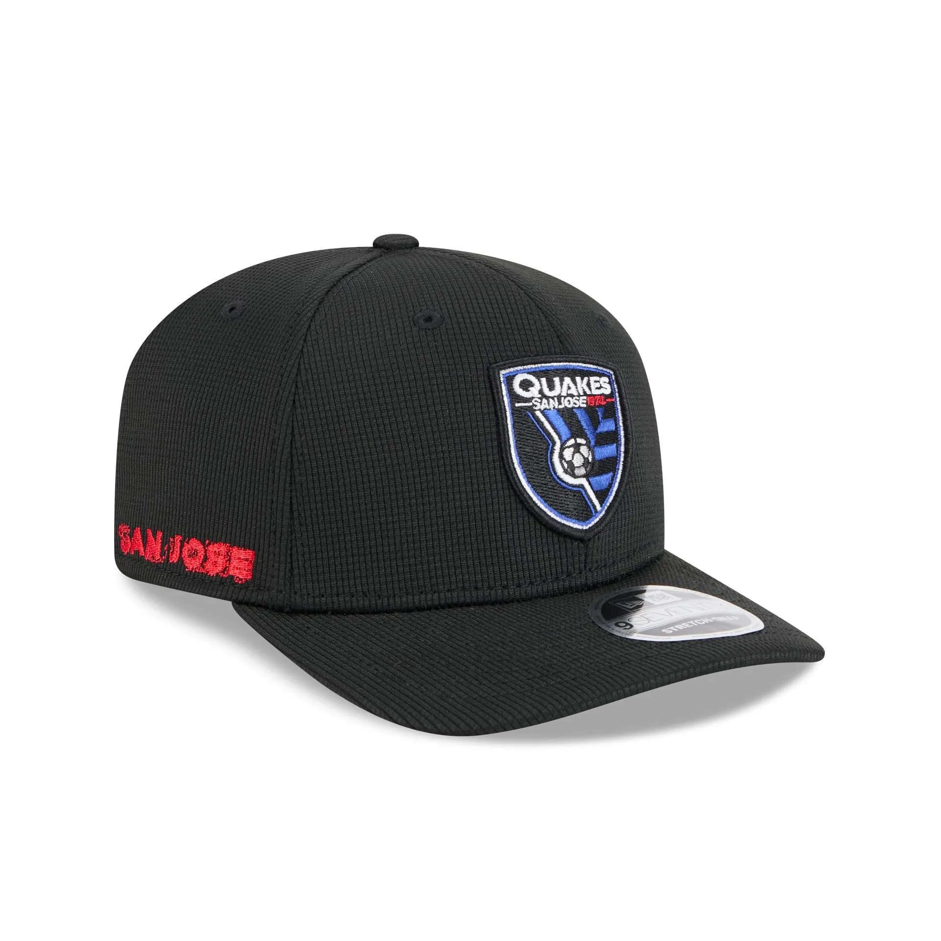 San Jose Earthquakes 2025 Jersey Hook 9SEVENTY Stretch-Snap Hat sold by New Era