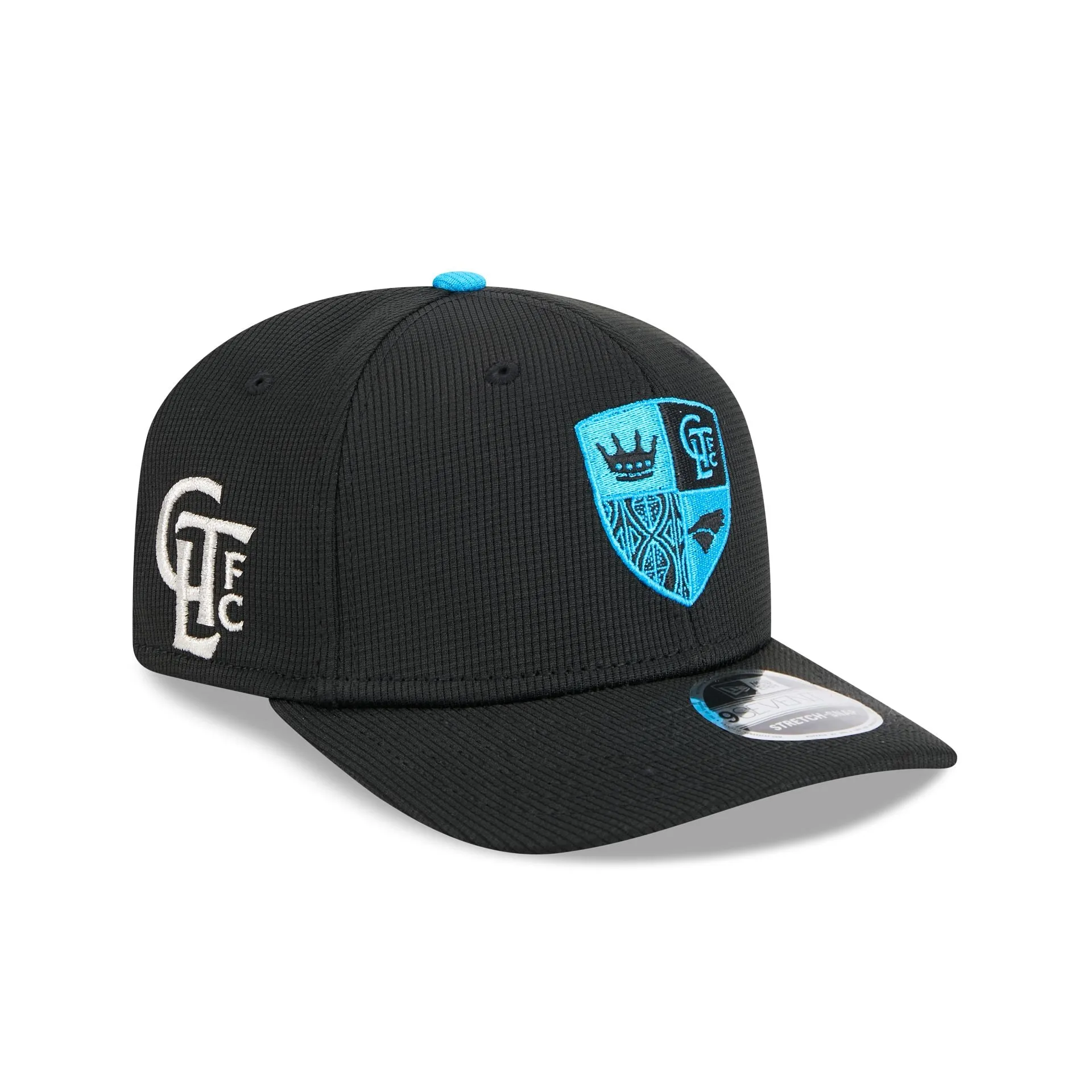 Charlotte FC 2025 Jersey Hook 9SEVENTY Stretch-Snap Hat sold by New Era