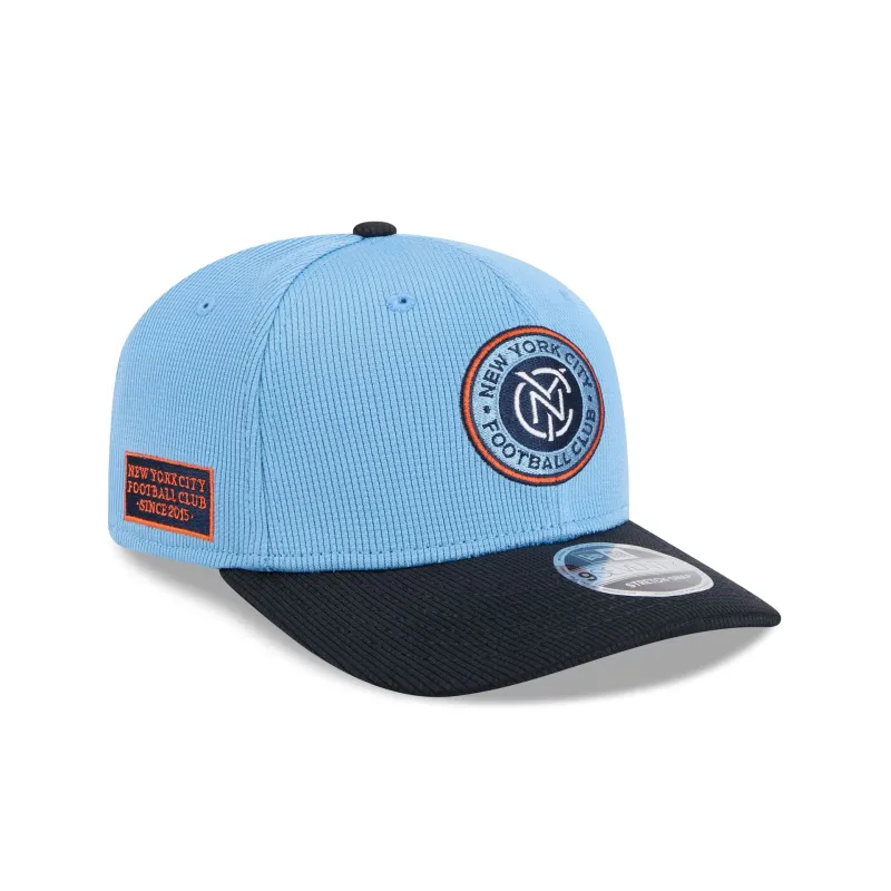 New York City FC 2025 Jersey Hook 9SEVENTY Stretch-Snap Hat sold by New Era
