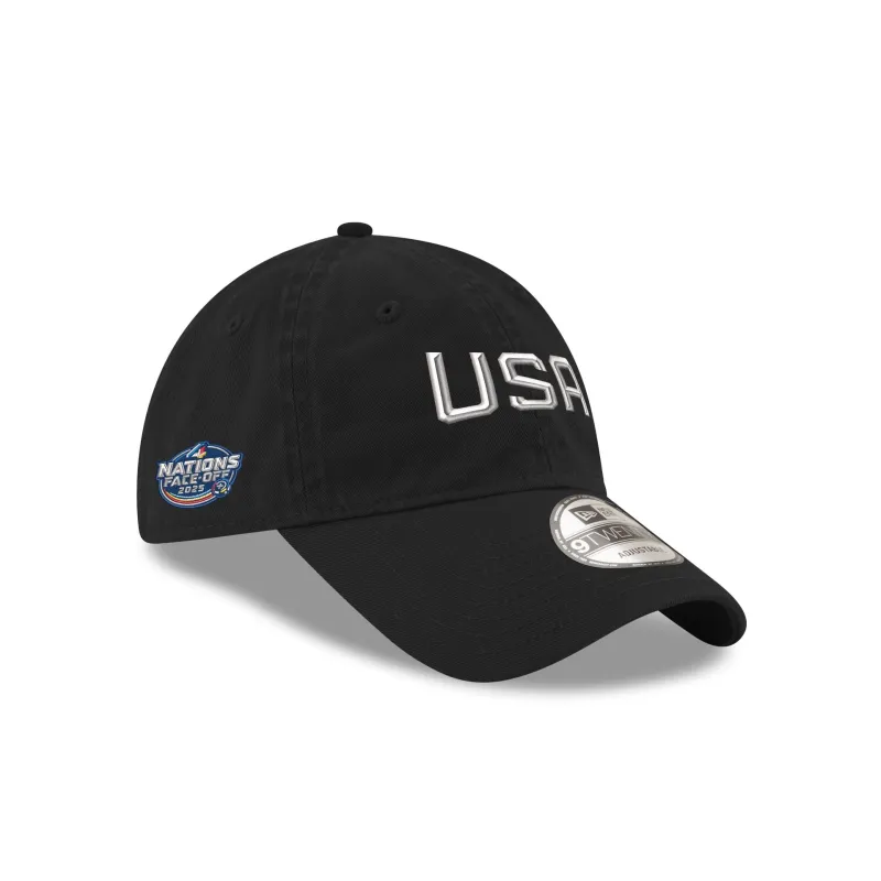USA 2025 4 Nations Face-Off 9TWENTY Adjustable Hat sold by New Era