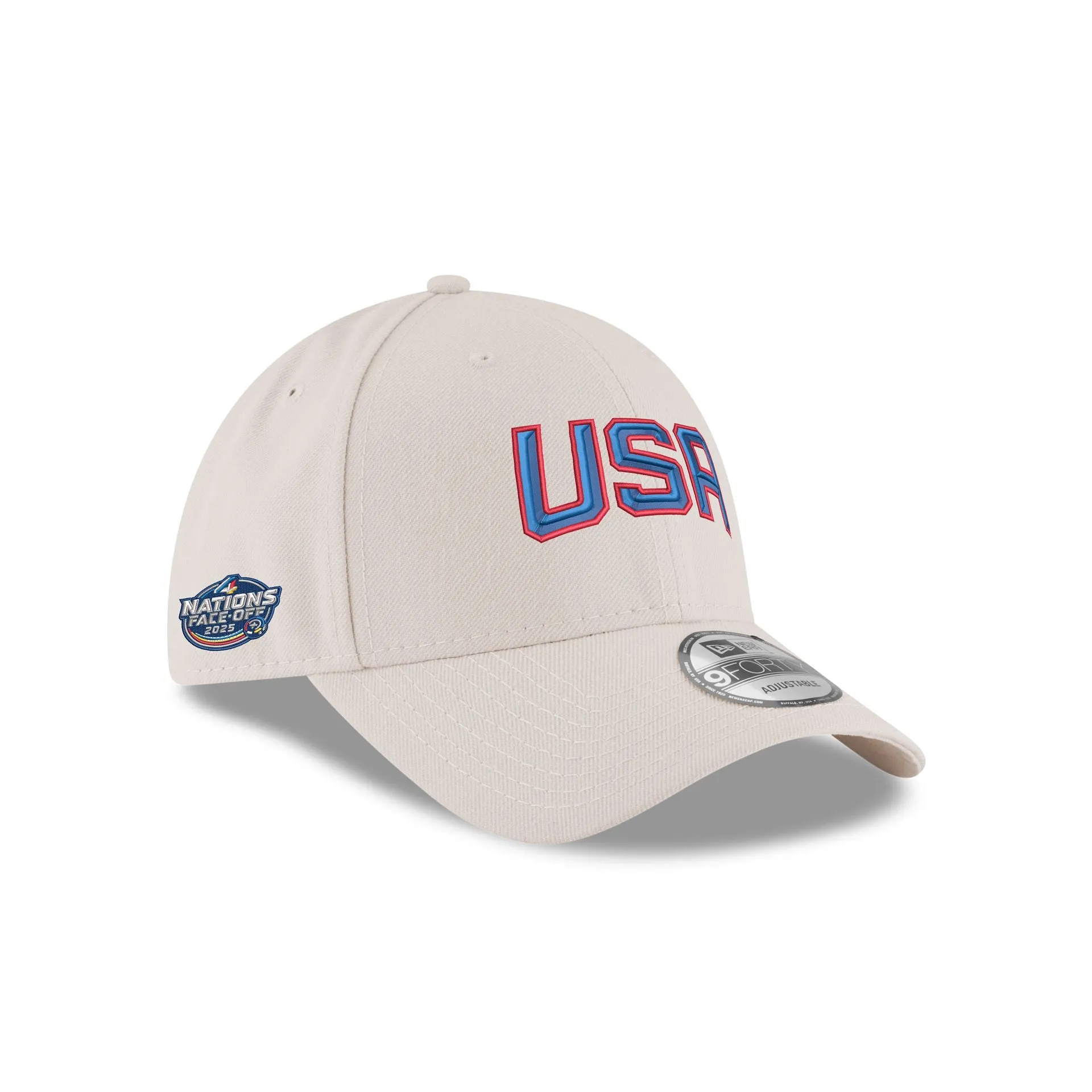 USA 2025 4 Nations Face-Off Stone 9FORTY Adjustable Hat sold by New Era