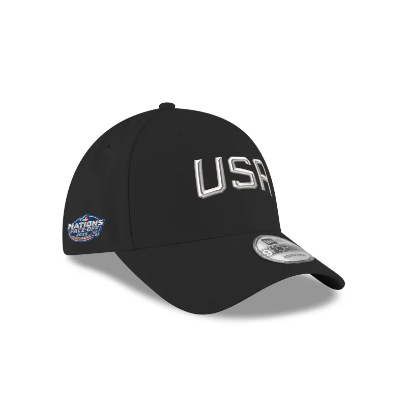 USA 2025 4 Nations Face-Off 9FORTY Adjustable Hat sold by New Era