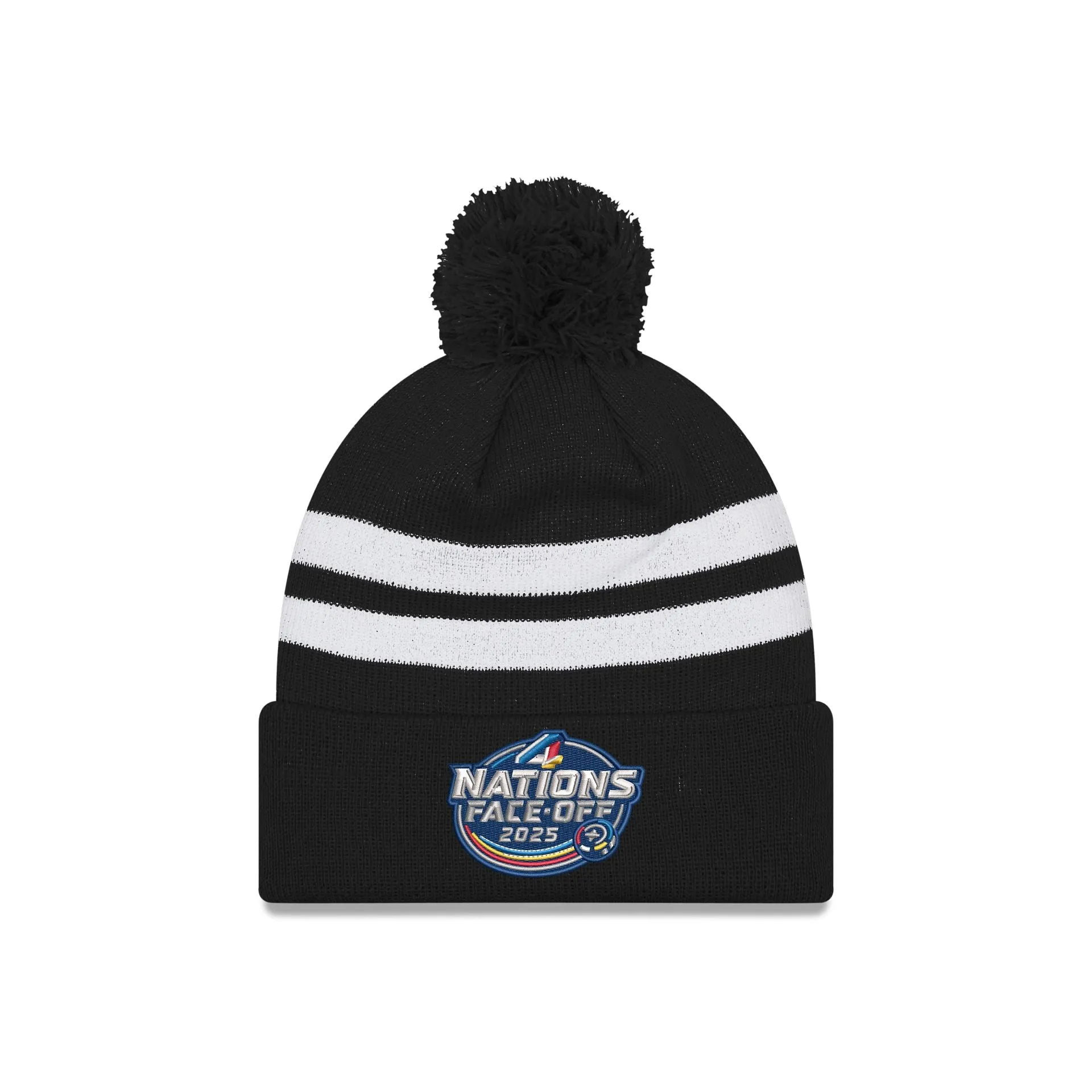 Canada 2025 4 Nations Face-Off Black Pom Knit Hat sold by New Era product image thumbnail 2