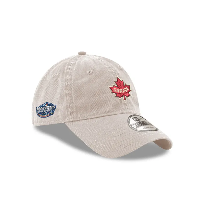 Canada 2025 4 Nations Face-Off Stone 9TWENTY Adjustable Hat sold by New Era