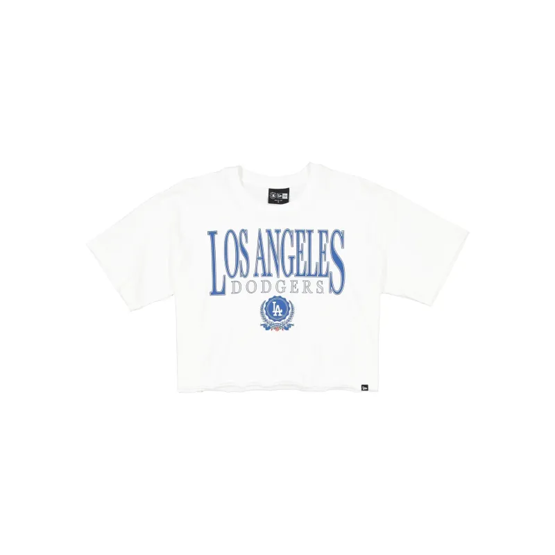 Los Angeles Dodgers Throwback Prep Women's Cropped T-Shirt sold by New Era