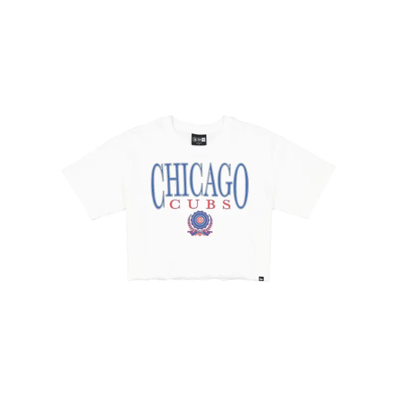 Chicago Cubs Throwback Prep Women's Cropped T-Shirt sold by New Era