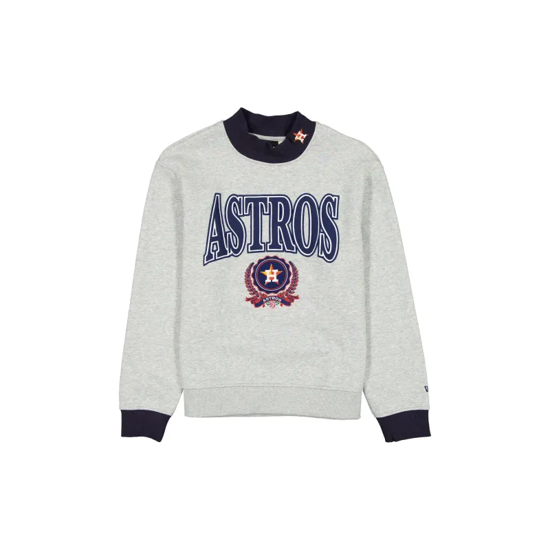 Houston Astros Throwback Prep Women's Mockneck Sweatshirt sold by New Era