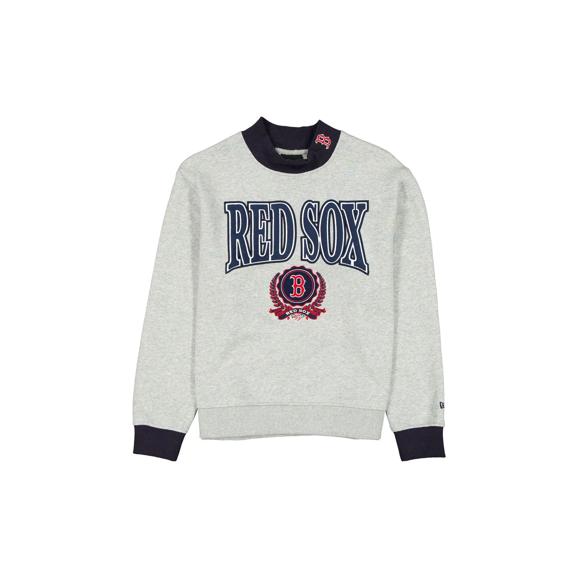 Boston Red Sox Throwback Prep Women's Mockneck Sweatshirt sold by New Era