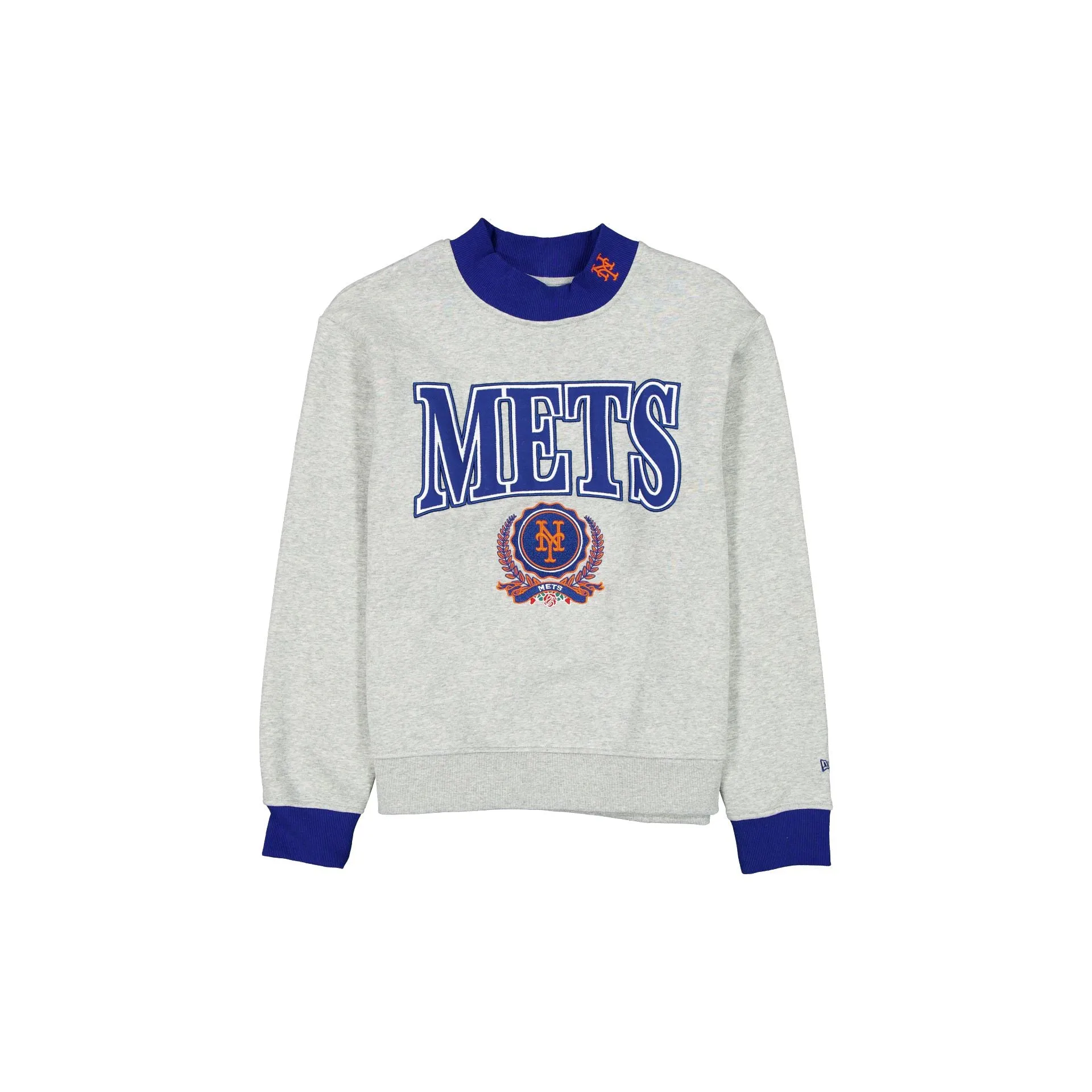 New York Mets Throwback Prep Women's Mockneck Sweatshirt sold by New Era