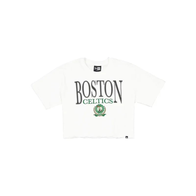 Boston Celtics Throwback Prep Women's Cropped T-Shirt sold by New Era