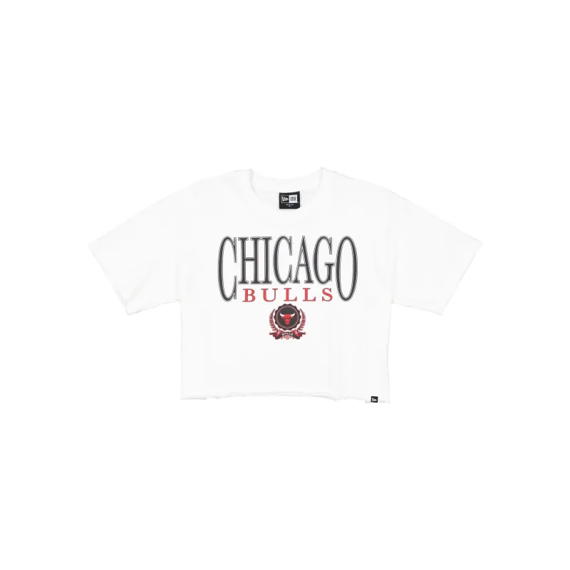 Chicago Bulls Throwback Prep Women's Cropped T-Shirt sold by New Era