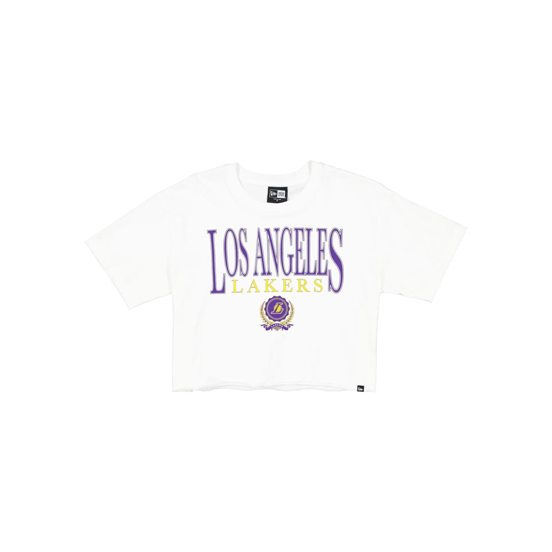 Los Angeles Lakers Throwback Prep Women's Cropped T-Shirt sold by New Era
