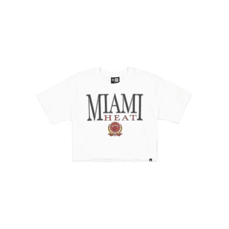 Miami Heat Throwback Prep Women's Cropped T-Shirt sold by New Era
