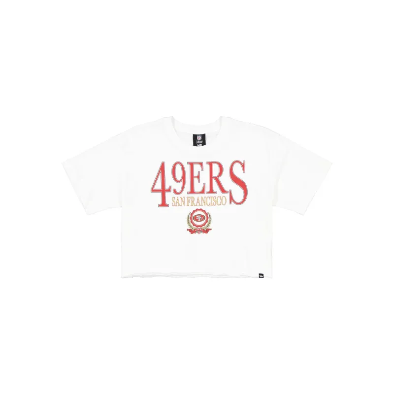 San Francisco 49ers Throwback Prep Women's Cropped T-Shirt sold by New Era