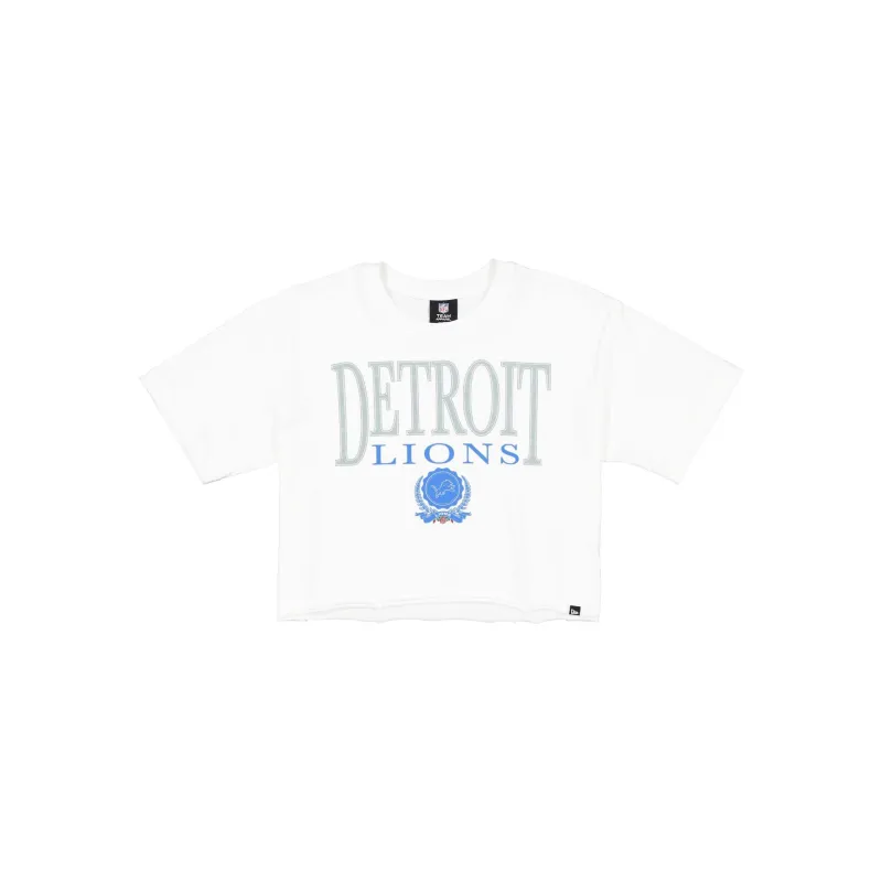 Detroit Lions Throwback Prep Women's Cropped T-Shirt sold by New Era