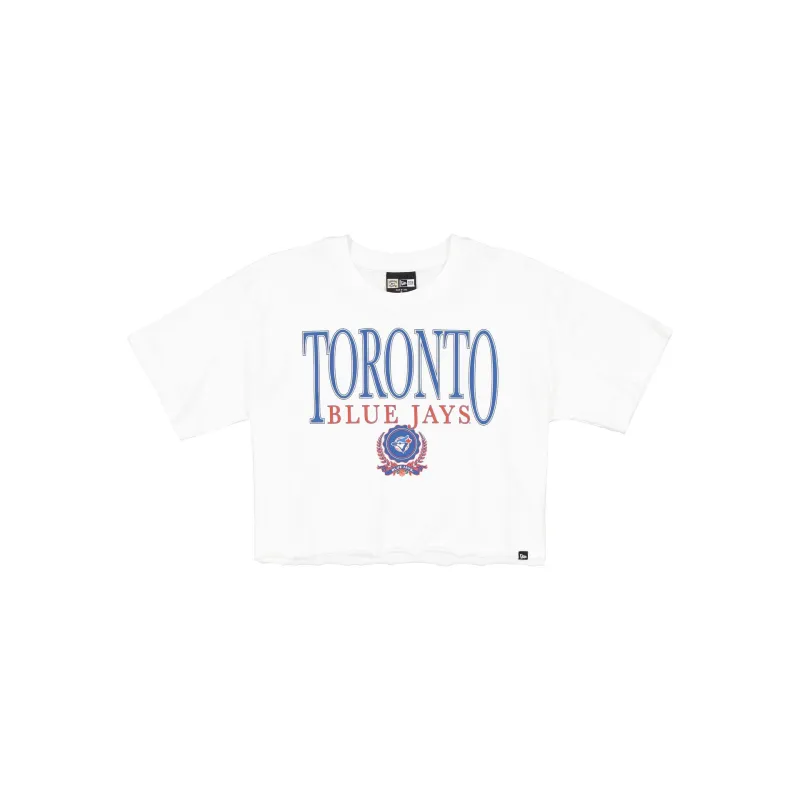 Toronto Blue Jays Throwback Prep Women's Cropped T-Shirt sold by New Era