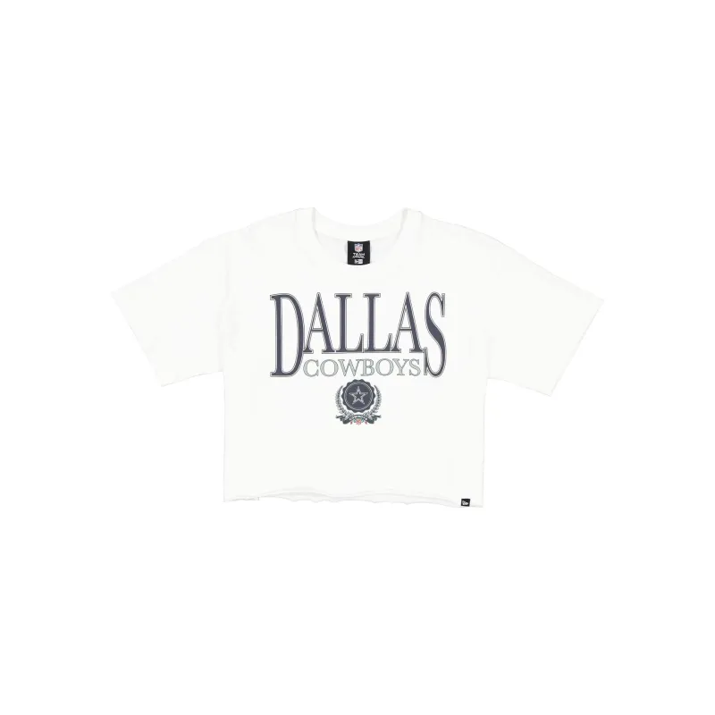 Dallas Cowboys Throwback Prep Women's Cropped T-Shirt sold by New Era