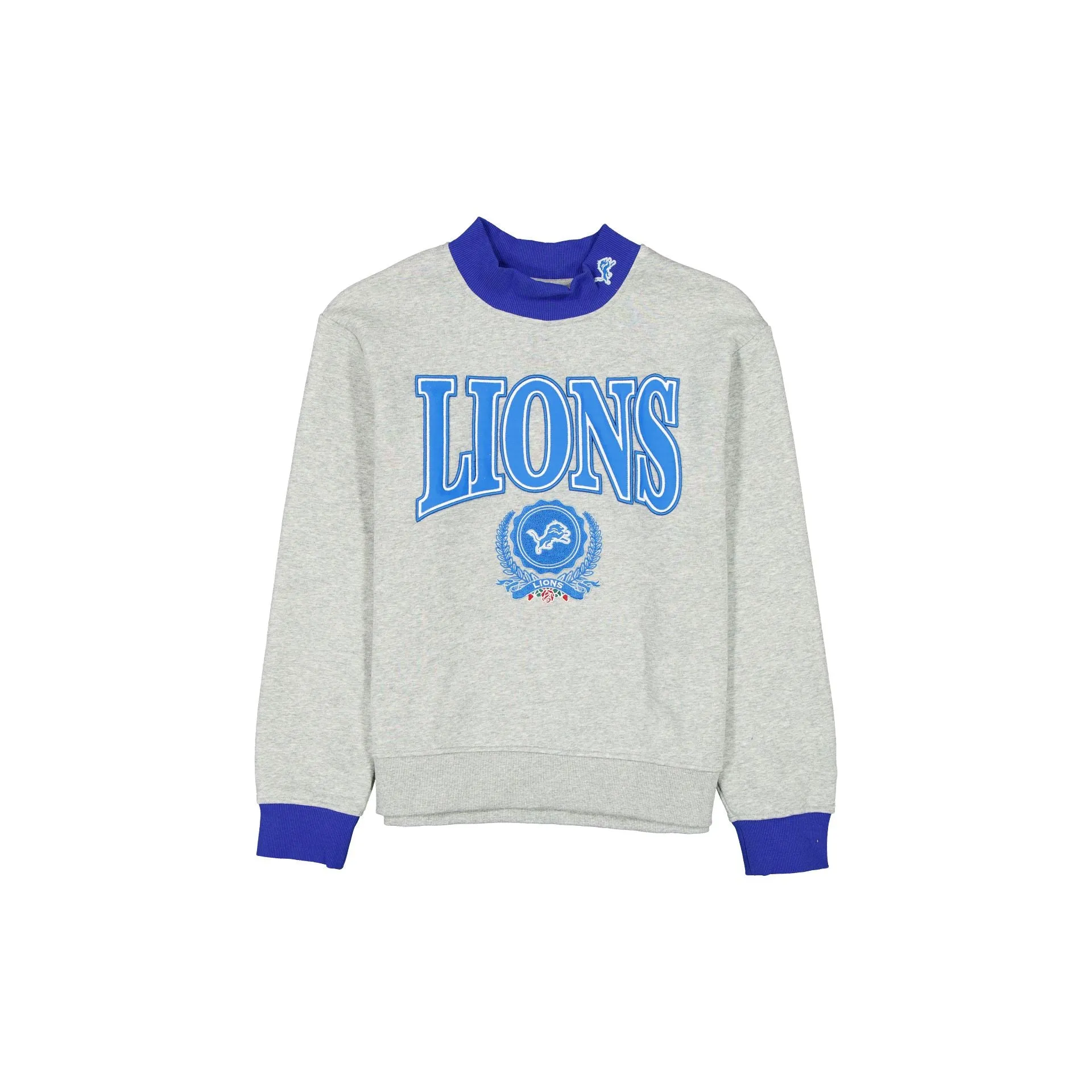 Detroit Lions Throwback Prep Women's Mockneck Sweatshirt sold by New Era