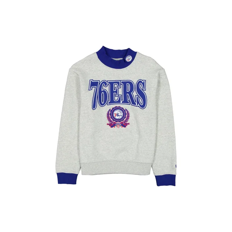 Philadelphia 76ers Throwback Prep Women's Mockneck Sweatshirt sold by New Era