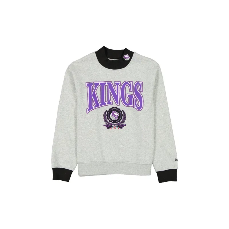 Sacramento Kings Throwback Prep Women's Mockneck Sweatshirt sold by New Era