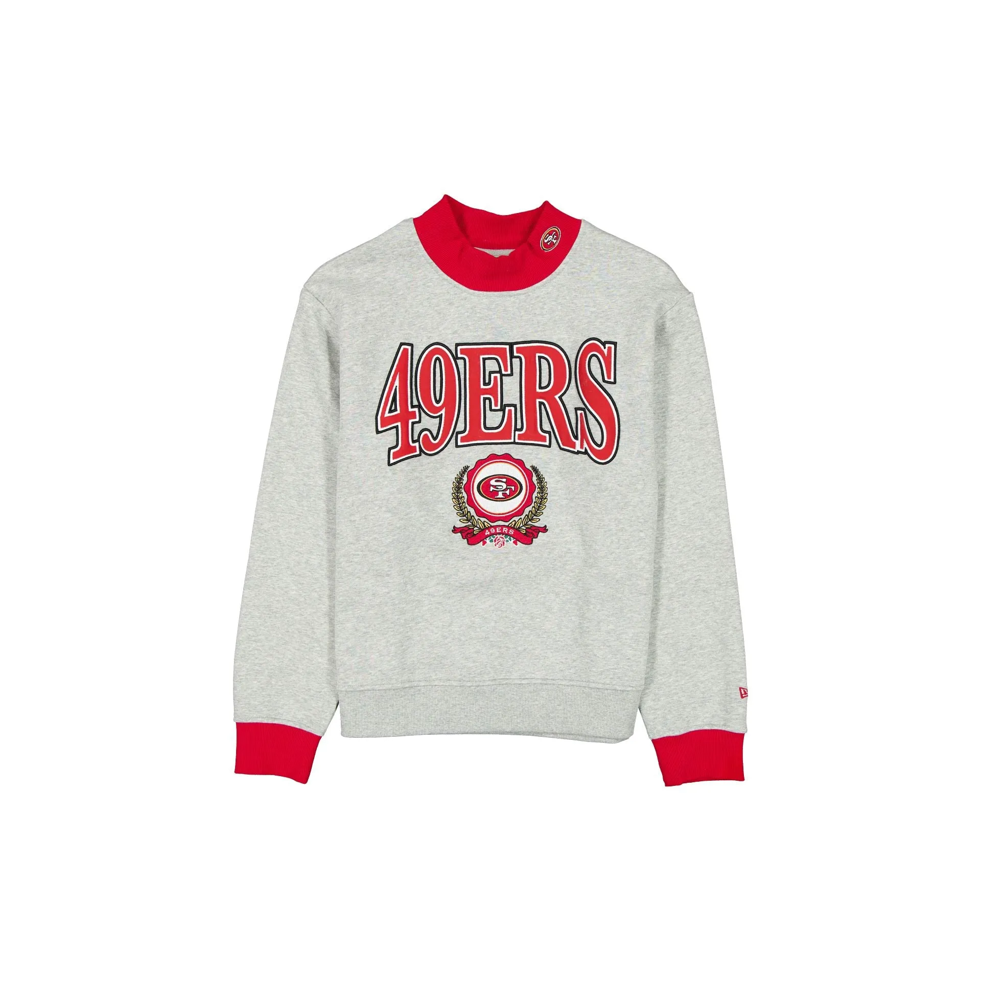 San Francisco 49ers Throwback Prep Women's Mockneck Sweatshirt sold by New Era