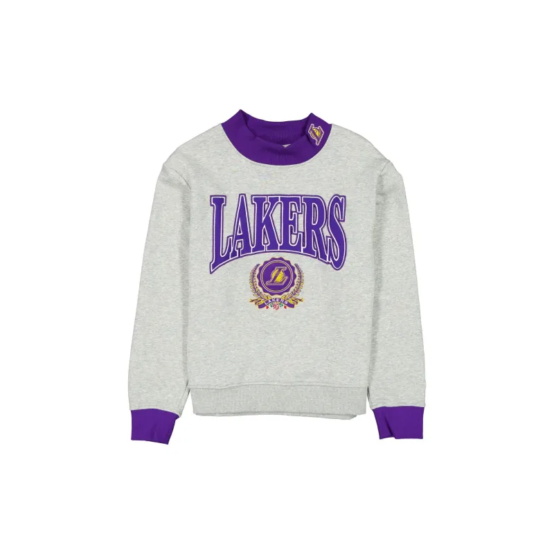 Los Angeles Lakers Throwback Prep Women's Mockneck Sweatshirt sold by New Era