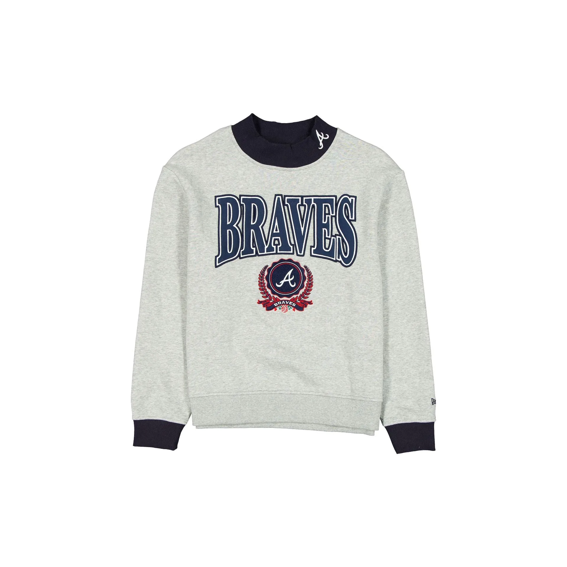 Atlanta Braves Throwback Prep Women's Mockneck Sweatshirt sold by New Era