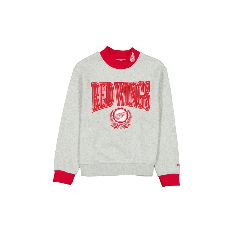 Detroit Red Wings Throwback Prep Women's Mockneck Sweatshirt sold by New Era