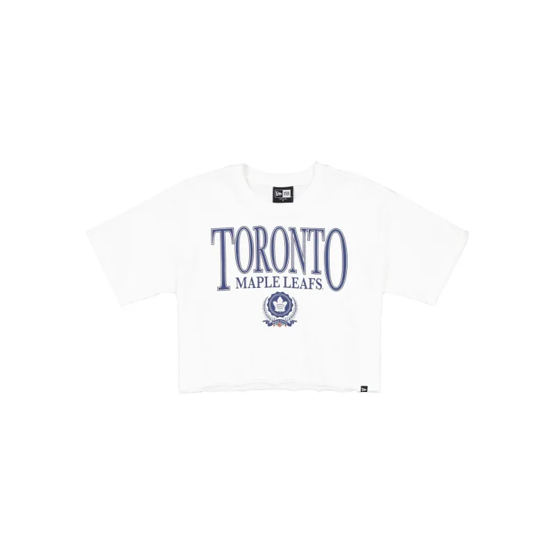 Toronto Maple Leafs Throwback Prep Women's Cropped T-Shirt sold by New Era