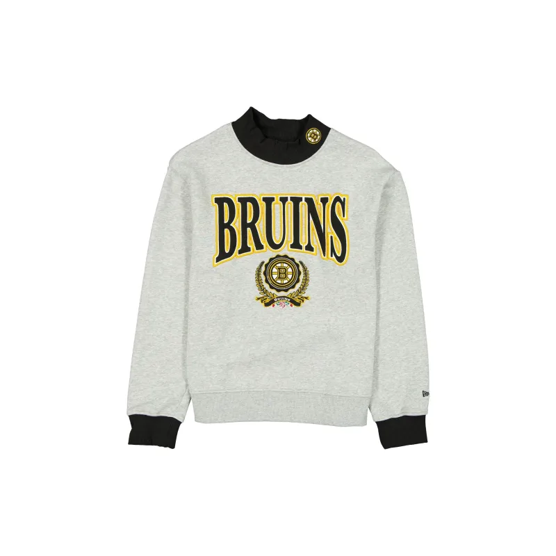Boston Bruins Throwback Prep Women's Mockneck Sweatshirt sold by New Era