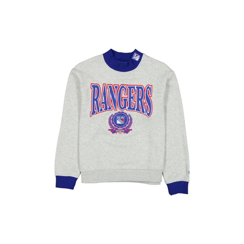 New York Rangers Throwback Prep Women's Mockneck Sweatshirt sold by New Era