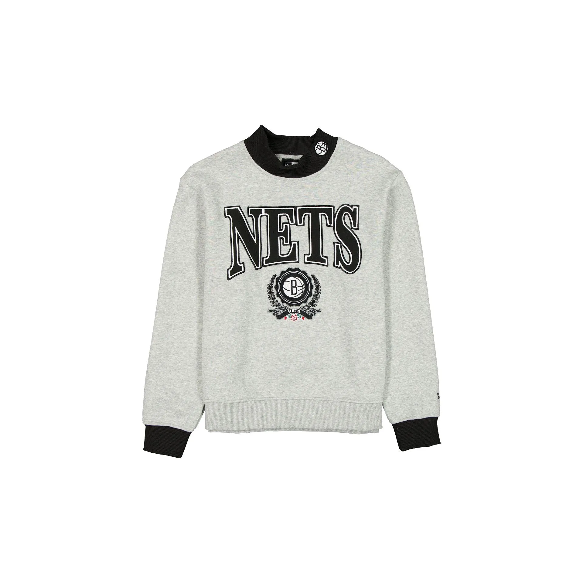 Brooklyn Nets Throwback Prep Women's Mockneck Sweatshirt sold by New Era