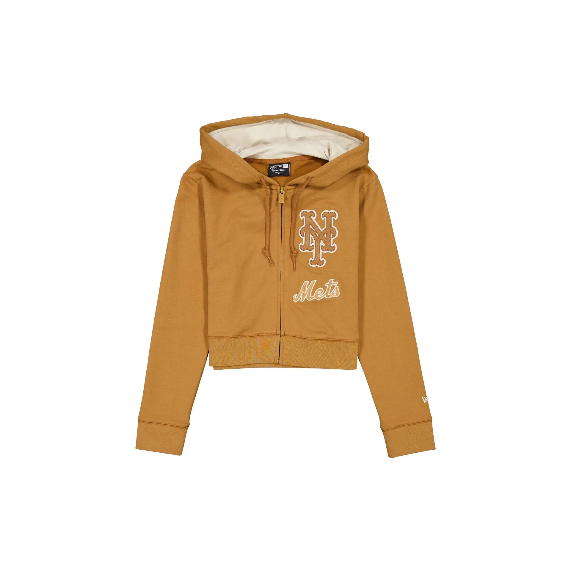 New York Mets Light Bronze Logo Select Women's Full-Zip Hoodie sold by New Era