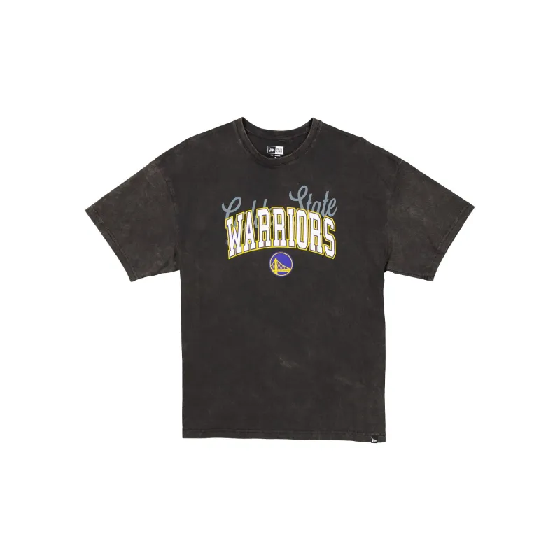 Golden State Warriors Women's Oversized Washed Black T-Shirt sold by New Era