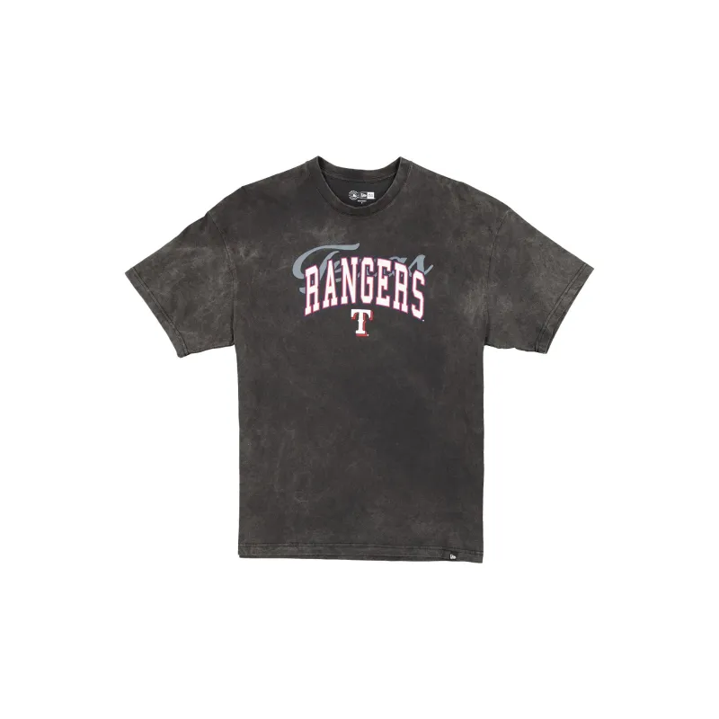Texas Rangers Women's Oversized Washed Black T-Shirt sold by New Era