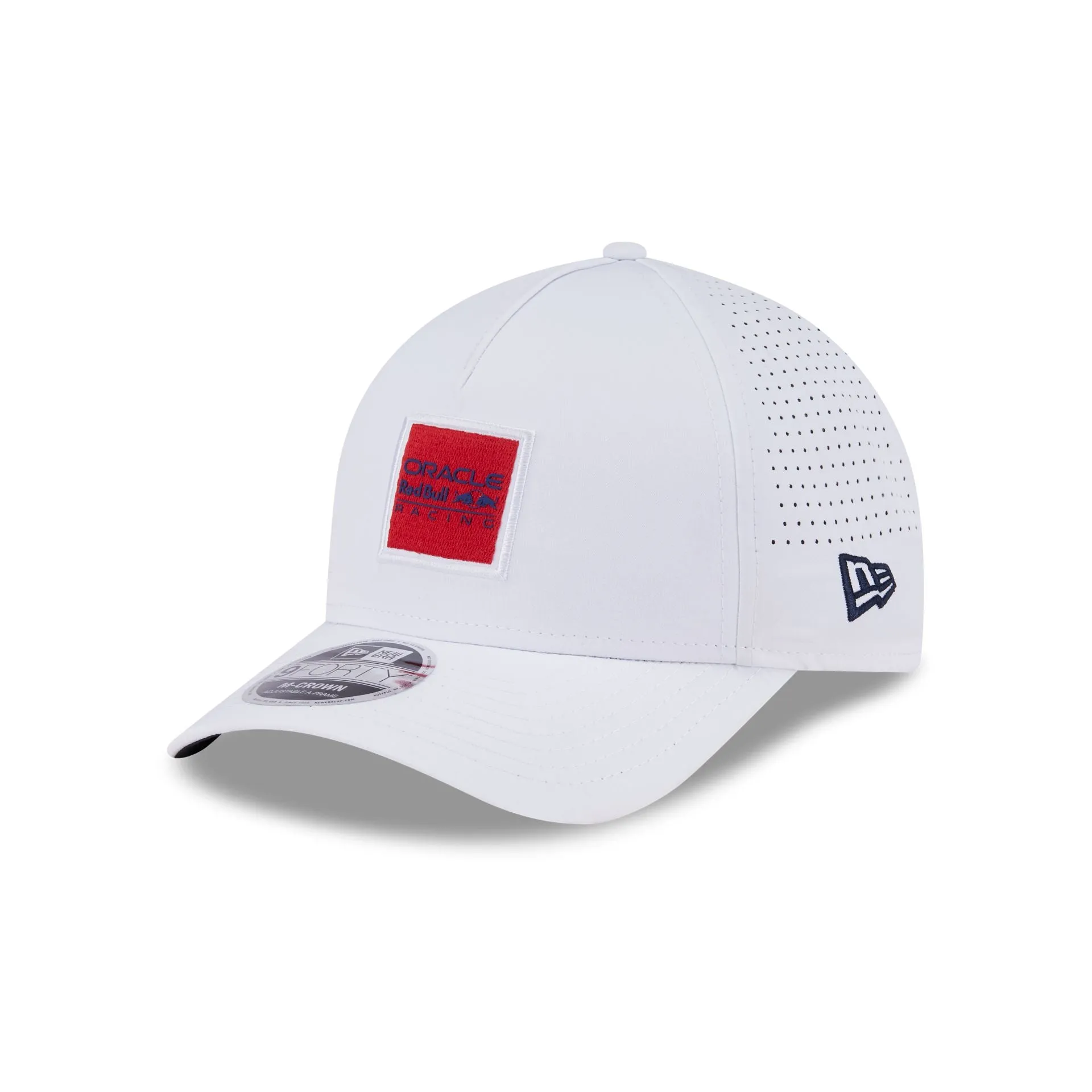 Oracle Red Bull Racing Optic White 9FORTY M-Crown A-Frame Snapback Hat sold by New Era
