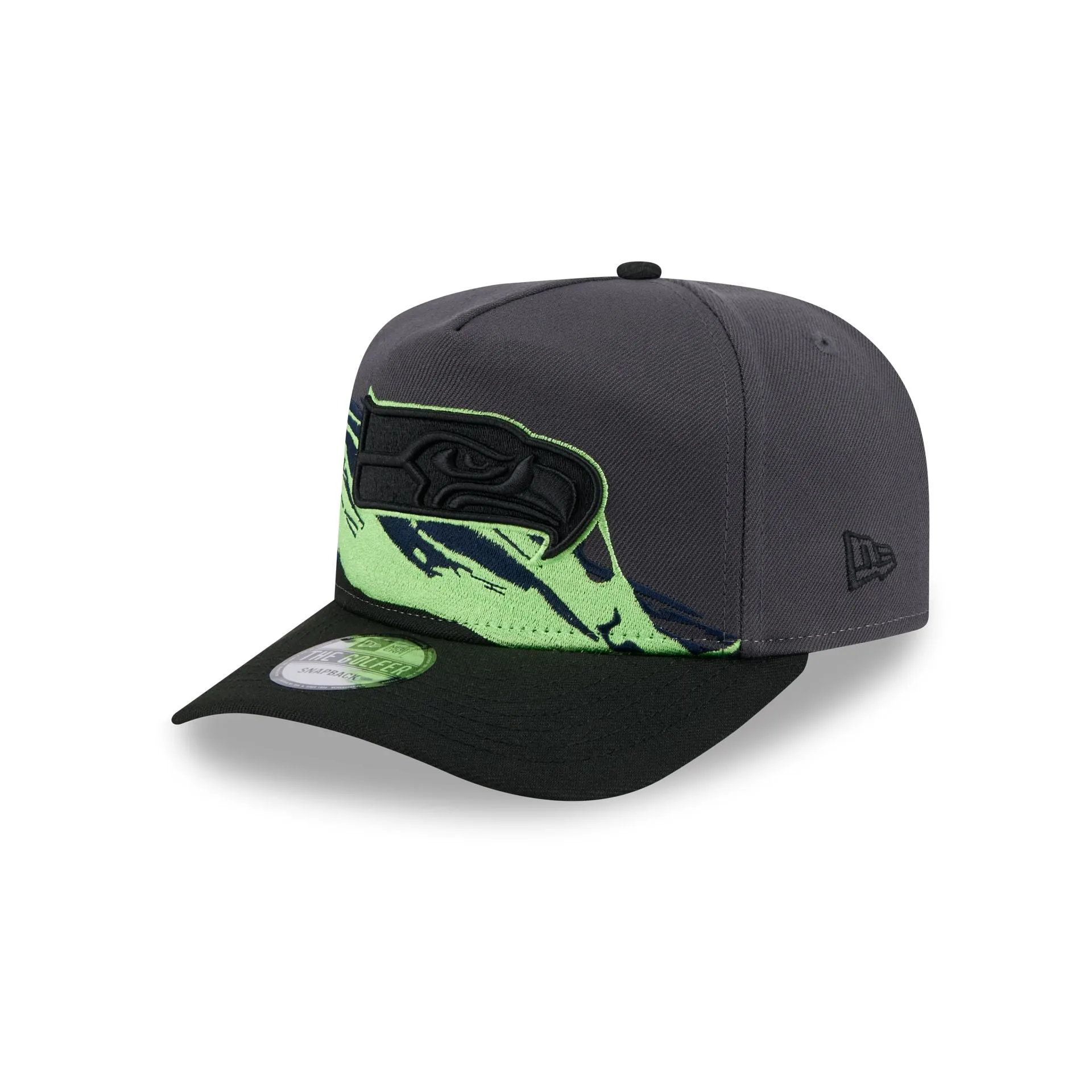 Seattle Seahawks Graphite Brushstroke Golfer Hat sold by New Era
