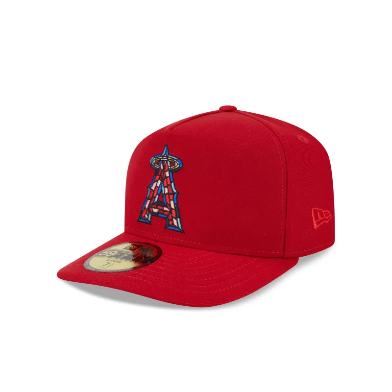 Los Angeles Angels Stained Glass 59FIFTY A-Frame Fitted Hat sold by New Era