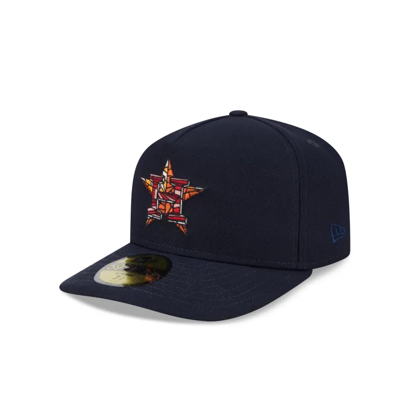 Houston Astros Stained Glass 59FIFTY A-Frame Fitted Hat sold by New Era