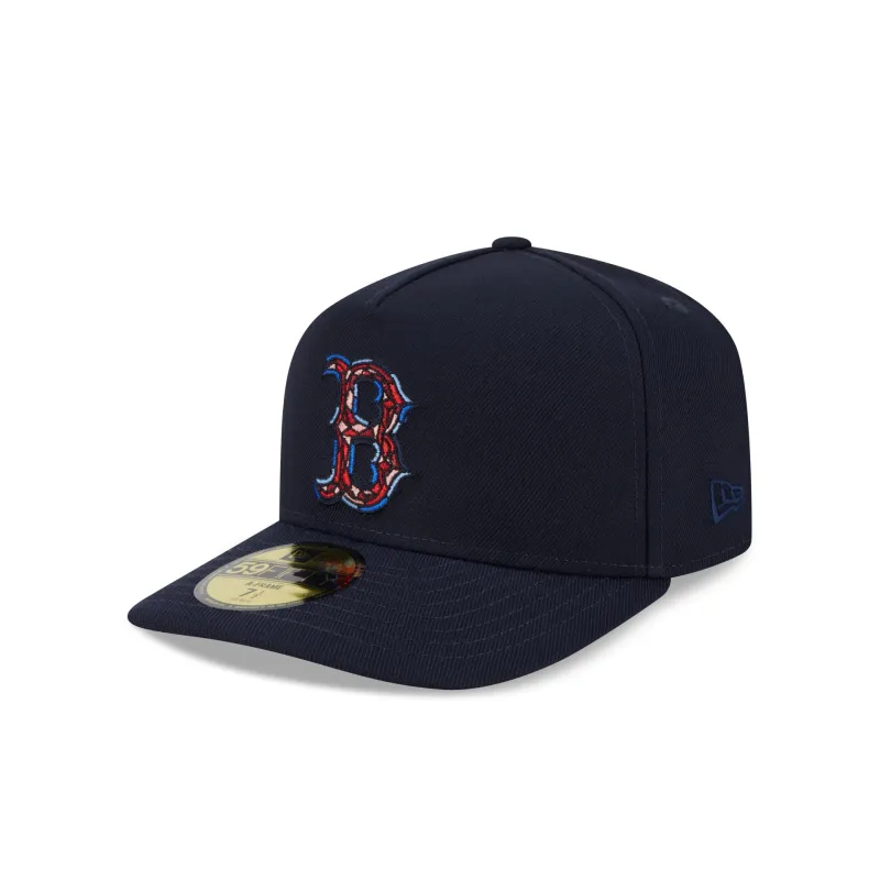 Boston Red Sox Stained Glass 59FIFTY A-Frame Fitted Hat sold by New Era
