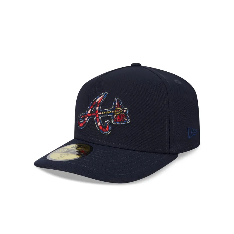 Atlanta Braves Stained Glass 59FIFTY A-Frame Fitted Hat sold by New Era