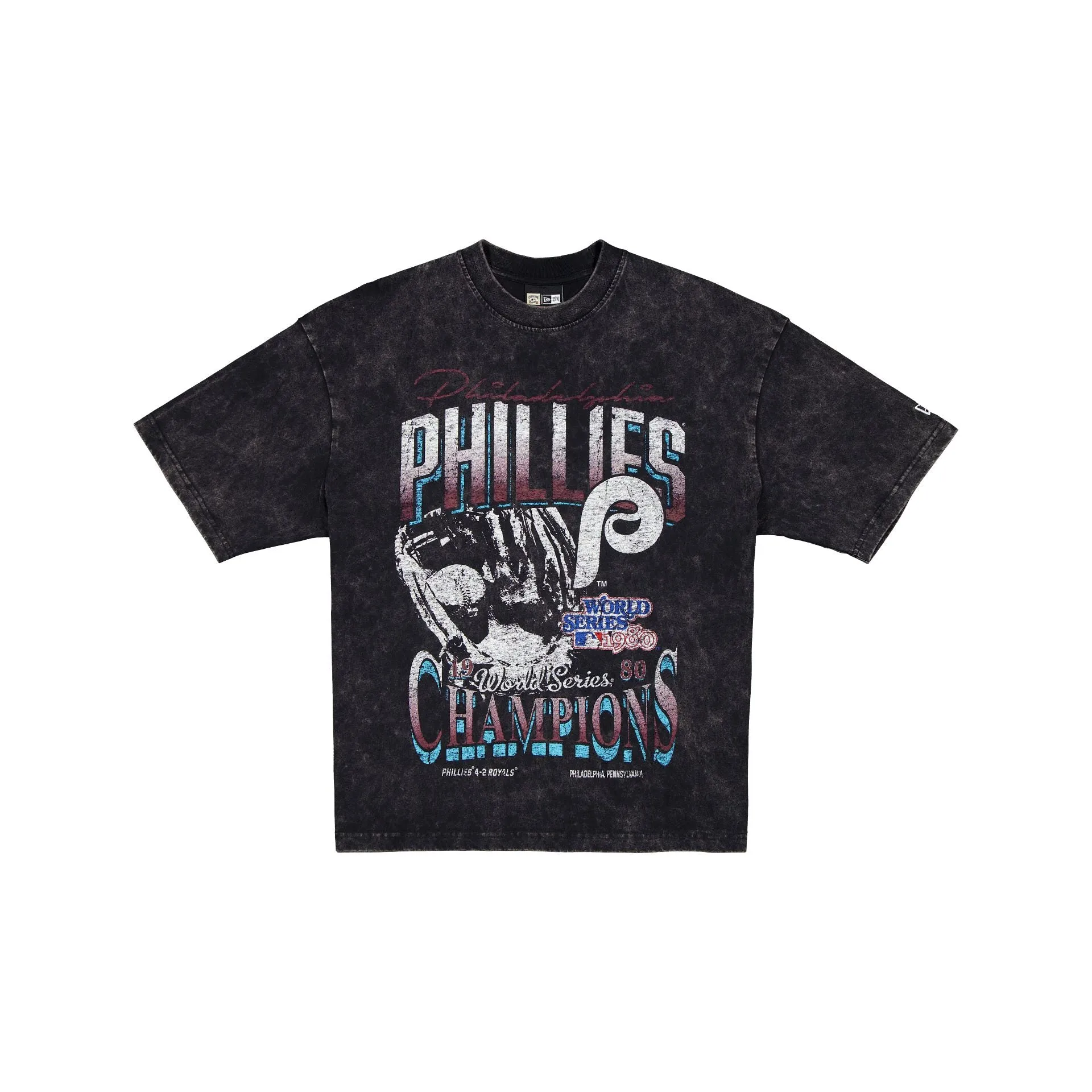 Philadelphia Phillies 1980 World Series Champions Sport Classics Black T-Shirt sold by New Era