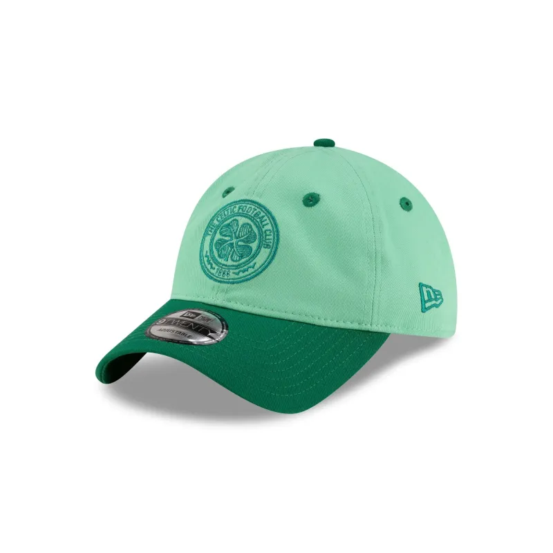 Celtic FC Contrast Visor Green 9TWENTY Adjustable Hat made by New Era