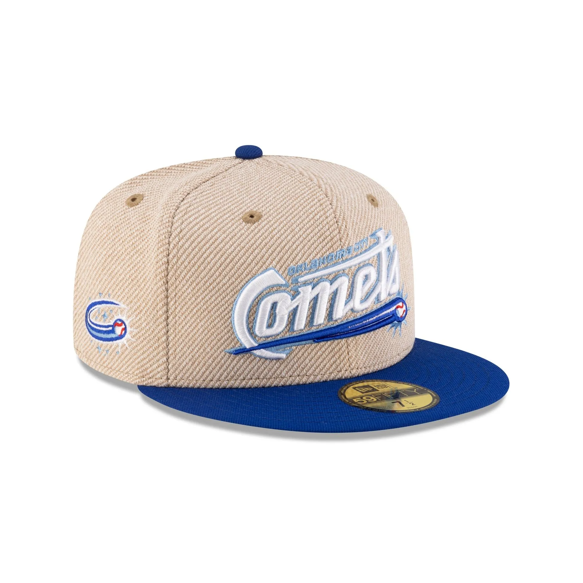 Oklahoma City Comets Terry Heather Tan 59FIFTY Fitted Hat sold by New Era